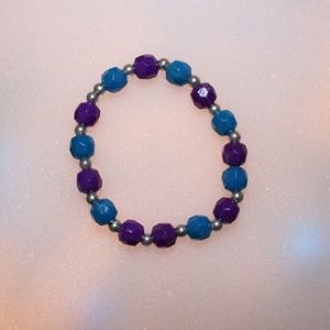 Cute Blue/Purple/Silver Bracelet